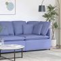 Modulinė kampinė sofa su pagalvėlėmis, džinsinės mėlynos spalvos, 100 cm