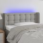 Galvūgalis su LED, šviesiai pilkas, 83x16x78/88cm, audinys