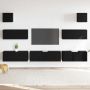 TV spintelių komplektas 7 pcs Juodas ąžuolas 100 x 30 x 30 cm