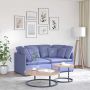 Modulinė sofa su pagalvėlėmis, audinys, džinso mėlyna