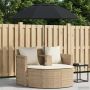 Sodo sofa su pagalve 8 pcs Bežė ir kreminė balta poliratanas