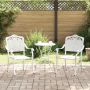Sodo Kėdė 2 pcs Balta 55 x 55 x 92,5cm Aliuminis