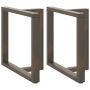 Valgomojo stalo kojelės, 2 vnt., juodos, 80x35x(72-73) cm, plienas