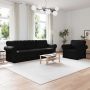 Sofa 2 pcs Juoda 245 x 82 x 80 cm audinys
