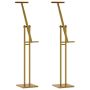 Prekybos parodos stendai 2 pcs Auksinė 26,5 x 26,5 x 150 cm