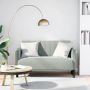Dvivietė sofa, šviesiai pilka, 109 cm, aksomas