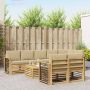 Lauko sofos komplektas 9 pcs Balta ir kreminė 59 x 59 x 37 cm