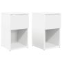 Lovos spintelė 2 pcs Balta 29 x 31,5 x 49 cm Apdirbta mediena