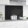 Virtuvės užpakalinė plokštė Juoda 90 x 60 cm grūdintas stiklas