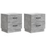 Šalia lovos spintelė 2 pcs Betono pilka 43 x 34,5 x 44,5 cm