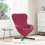 Kiaušinio formos krėslas Vyno raudona 63 x 73 x 90 cm Aksomas
