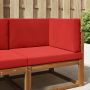 Lauko sofa pagalvėlė 3 pcs Raudona Poliesteris