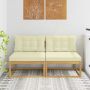2 Vienetas Lauko Vidurinis Sofa Poliesteris Balta