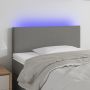 Galvūgalis su LED, tamsiai pilkas, 80x5x78/88cm, audinys