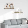 Sieninė lentyna 2 pcs Smėlio 80 x 9 x 3 cm Apdirbta mediena