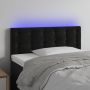 Galvūgalis su LED, juodos spalvos, 100x5x78/88cm, aksomas