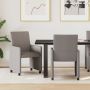 Valgomojo Kėdės su Ratukais 2 pcs Taupe 57 x 66 x 94 cm audinys