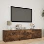 TV spintelė su LED su LED Rūkytas Ąžuolas 165 x 34 x 40 cm
