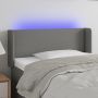 Galvūgalis su LED, tamsiai pilkas, 83x16x78/88cm, audinys