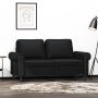 Dvivietė sofa, juodos spalvos, 120cm, dirbtinė oda