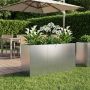 Sodo vazonas Sidabrinė 120 x 40 x 60 cm Galvanizuotas plienas