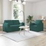 Sofa 2 pcs Tamsiai žalia 158 x 78 x 80 cm audinys
