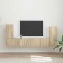TV spintelių komplektas 4 pcs Sonoma ąžuolas Apdirbta mediena