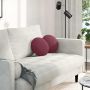 Sėdynių pagalvėlės 2 pcs Vyno raudona Ø30 x 13 cm audinys