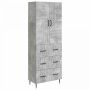 Spintelė 2 pcs Betono pilka 66 x 34,5 x 90 cm Apdirbta mediena