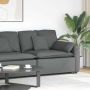 Modulinė sofa su porankiu ir pagalvėlėmis, tamsiai pilka, 100 cm