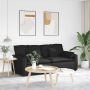 Modulinė sofa su pagalvėlėmis, juoda
