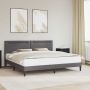 Lovos rėmas su LED juostelėmis Pilka 180 x 200 cm Dirbtinė oda