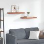 Sieninė lentyna 2 pcs Raudona 60 x 23 x 4 cm Apdirbta mediena
