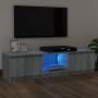 TV spintelė su LED apšvietimu, pilka ąžuolo, 120x30x36cm