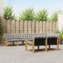 Lauko sofos komplektas su pagalve 8 pcs Balta ir šviesiai pilka