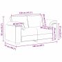 Sofa Debesų pilka 160 x 80 x 82 cm audinys