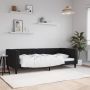 Sofa, juodos spalvos, 90x190cm, aksomas