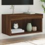 TV spintelė su LED lemputėmis, ruda ąžuolo, 60x30x30cm