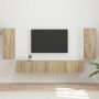 TV spintelių komplektas 4 pcs Sonoma ąžuolas Apdirbta mediena
