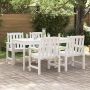 Sodo Kėdė 4 pcs Balta 65.5 x 59 x 88 cm Polietilenas