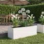 Sodo vazonas Balta 40 x 20 x 20 cm Šaltai valcuotas plienas