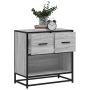 naktinė spintelė Pilka Sonoma 60x31x60 cm Mediena ir metalas