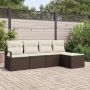 Sofos komplektas 5 pcs Ruda poliratanas