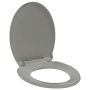 Klozeto sėdynė su soft-close mechanizmu, pilka, ovali