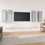 TV spintelės, 4vnt., pilkos ąžuolo, 30,5x30x90cm, mediena