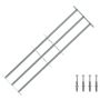 Langų saugos grotelės su 3 skersinėmis 3 pcs 930-1740 mm
