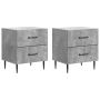 Šalia lovos spintelė 2 pcs Betono pilka 43 x 34,5 x 47,5 cm