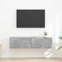 TV sieninė spintelė 2 pcs Betoninė 60 x 31 x 29.5 cm