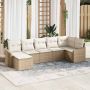 Sodo Sofų Rinkinys 7 pcs Bežinė ir kreminė poliratanas