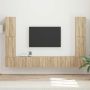 TV spintelių komplektas 8 pcs Sonoma ąžuolas Apdirbta mediena